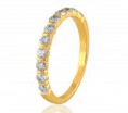 Alianza de oro amarillo ó blanco de 0,50 ct y diamantes con barras